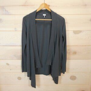 Splendid Women's size M Jersey Knit Cardigan Gray Open Front